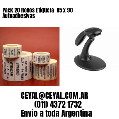 Pack 20 Rollos Etiqueta  85 x 90 Autoadhesivas