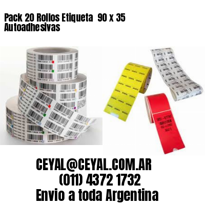 Pack 20 Rollos Etiqueta  90 x 35 Autoadhesivas