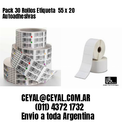 Pack 30 Rollos Etiqueta  55 x 20 Autoadhesivas