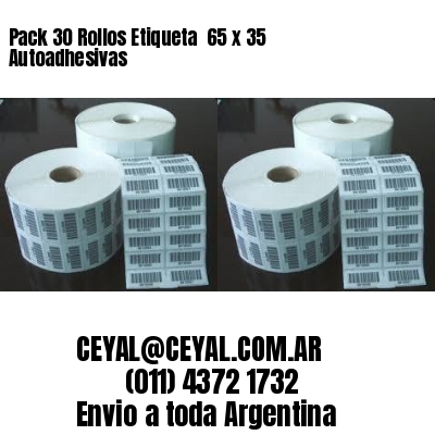 Pack 30 Rollos Etiqueta  65 x 35 Autoadhesivas