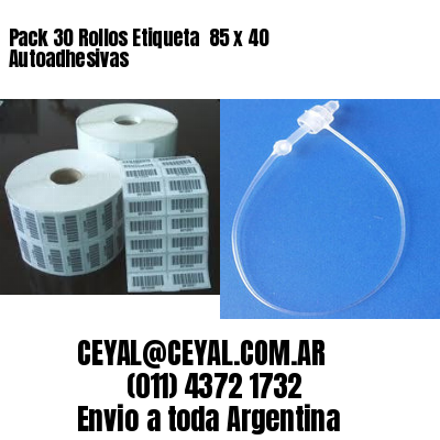 Pack 30 Rollos Etiqueta  85 x 40 Autoadhesivas
