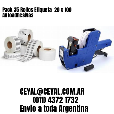 Pack 35 Rollos Etiqueta  20 x 100 Autoadhesivas