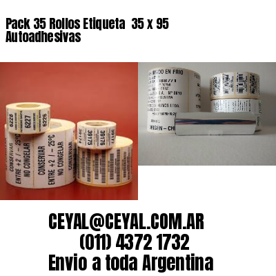 Pack 35 Rollos Etiqueta  35 x 95 Autoadhesivas