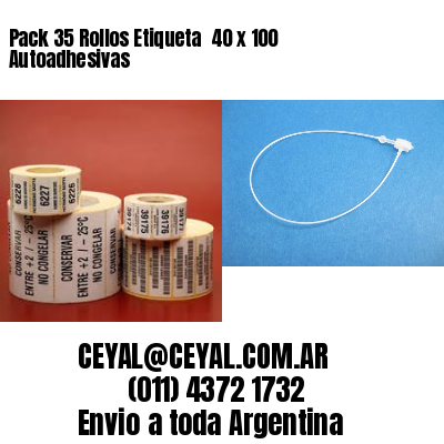Pack 35 Rollos Etiqueta  40 x 100 Autoadhesivas
