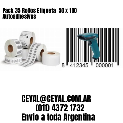 Pack 35 Rollos Etiqueta  50 x 100 Autoadhesivas
