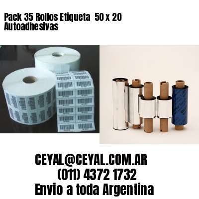 Pack 35 Rollos Etiqueta  50 x 20 Autoadhesivas