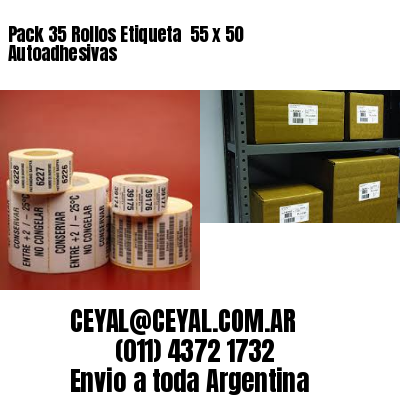 Pack 35 Rollos Etiqueta  55 x 50 Autoadhesivas