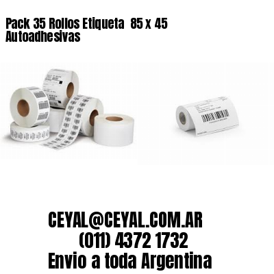 Pack 35 Rollos Etiqueta  85 x 45 Autoadhesivas