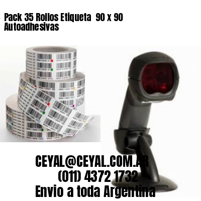 Pack 35 Rollos Etiqueta  90 x 90 Autoadhesivas