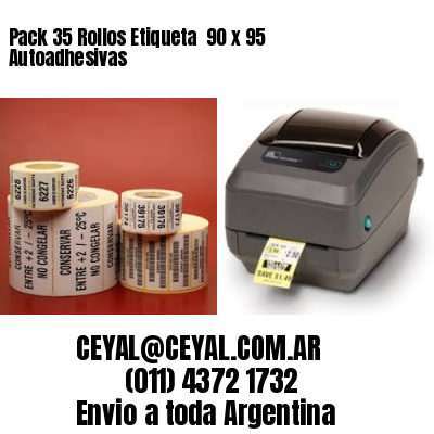 Pack 35 Rollos Etiqueta  90 x 95 Autoadhesivas