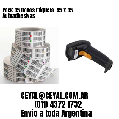 Pack 35 Rollos Etiqueta  95 x 35 Autoadhesivas