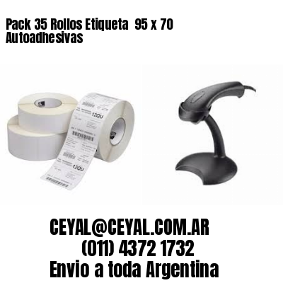 Pack 35 Rollos Etiqueta  95 x 70 Autoadhesivas