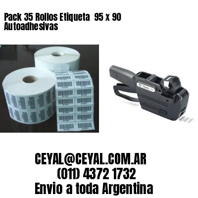 Pack 35 Rollos Etiqueta  95 x 90 Autoadhesivas
