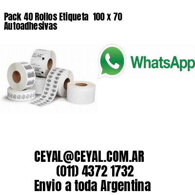 Pack 40 Rollos Etiqueta  100 x 70 Autoadhesivas