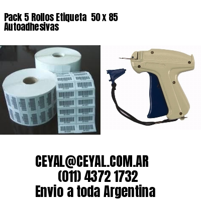 Pack 5 Rollos Etiqueta  50 x 85 Autoadhesivas