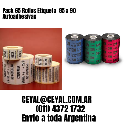Pack 65 Rollos Etiqueta  85 x 90 Autoadhesivas