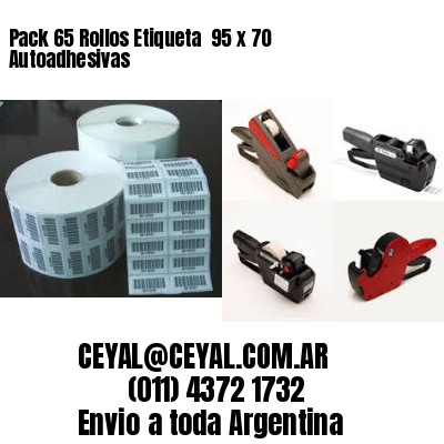 Pack 65 Rollos Etiqueta  95 x 70 Autoadhesivas