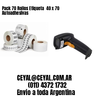 Pack 70 Rollos Etiqueta  40 x 70 Autoadhesivas