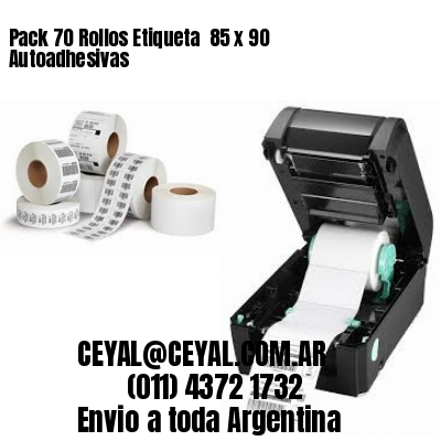 Pack 70 Rollos Etiqueta  85 x 90 Autoadhesivas