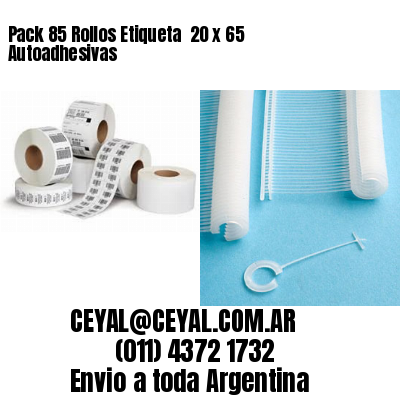 Pack 85 Rollos Etiqueta  20 x 65 Autoadhesivas