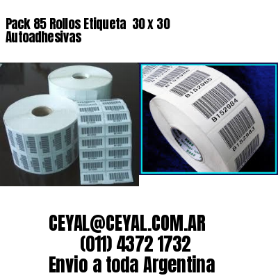 Pack 85 Rollos Etiqueta  30 x 30 Autoadhesivas