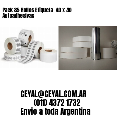 Pack 85 Rollos Etiqueta  40 x 40 Autoadhesivas