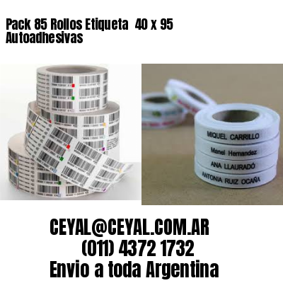 Pack 85 Rollos Etiqueta  40 x 95 Autoadhesivas