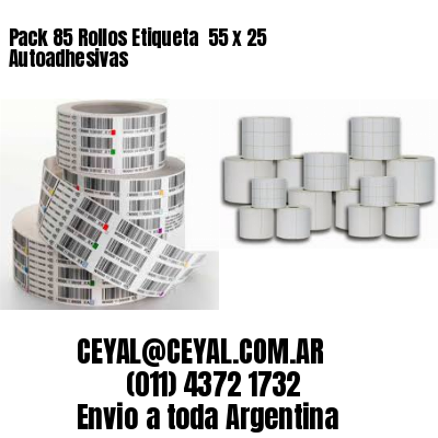 Pack 85 Rollos Etiqueta  55 x 25 Autoadhesivas