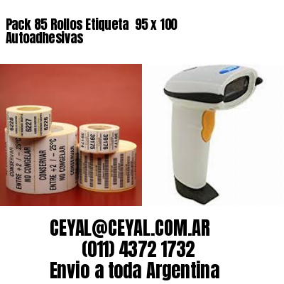 Pack 85 Rollos Etiqueta  95 x 100 Autoadhesivas
