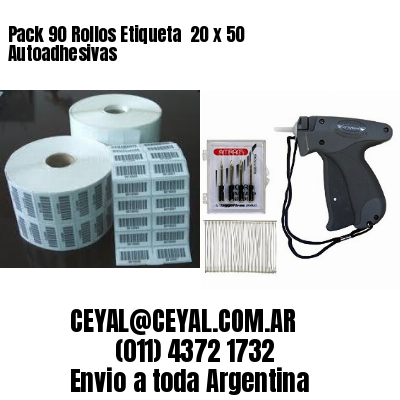 Pack 90 Rollos Etiqueta  20 x 50 Autoadhesivas