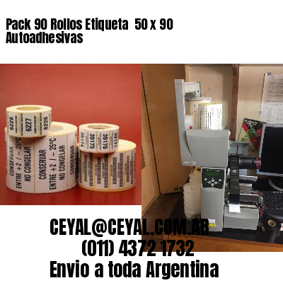 Pack 90 Rollos Etiqueta  50 x 90 Autoadhesivas