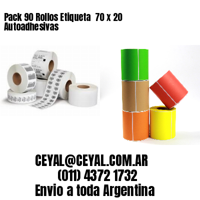 Pack 90 Rollos Etiqueta  70 x 20 Autoadhesivas