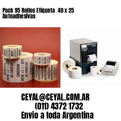 Pack 95 Rollos Etiqueta  40 x 25 Autoadhesivas