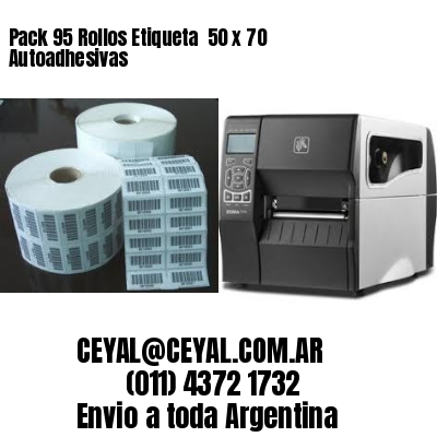 Pack 95 Rollos Etiqueta  50 x 70 Autoadhesivas