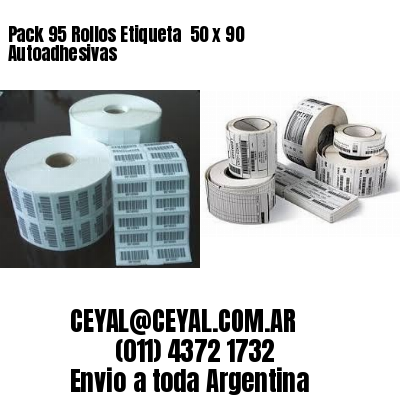 Pack 95 Rollos Etiqueta  50 x 90 Autoadhesivas
