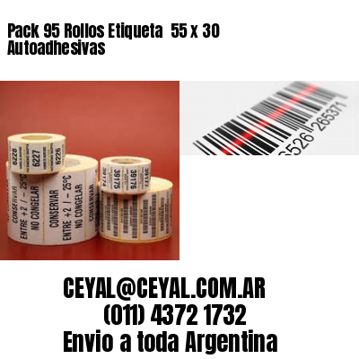 Pack 95 Rollos Etiqueta  55 x 30 Autoadhesivas