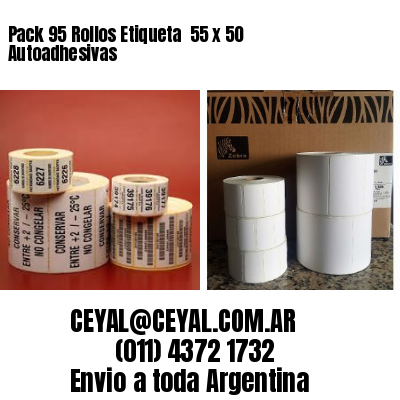 Pack 95 Rollos Etiqueta  55 x 50 Autoadhesivas