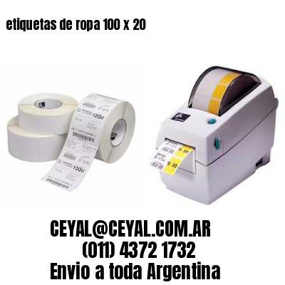 etiquetas de ropa 100 x 20