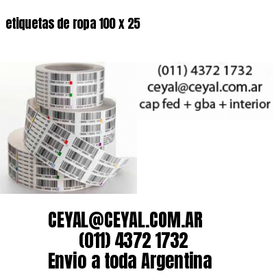 etiquetas de ropa 100 x 25
