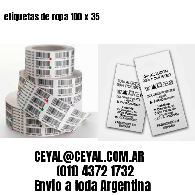 etiquetas de ropa 100 x 35