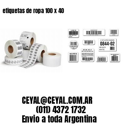 etiquetas de ropa 100 x 40