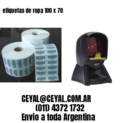 etiquetas de ropa 100 x 70