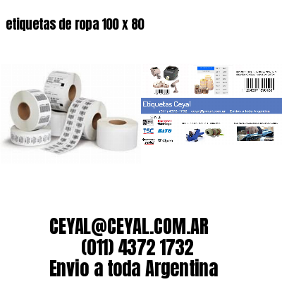 etiquetas de ropa 100 x 80