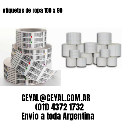etiquetas de ropa 100 x 90