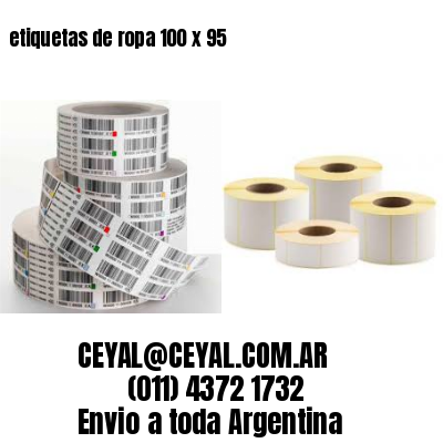 etiquetas de ropa 100 x 95