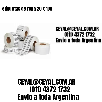 etiquetas de ropa 20 x 100