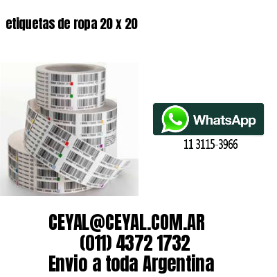 etiquetas de ropa 20 x 20