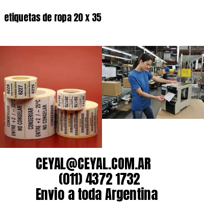 etiquetas de ropa 20 x 35