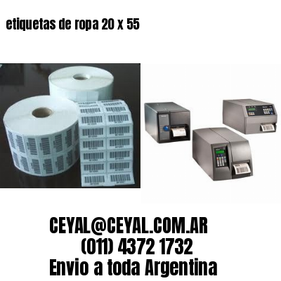etiquetas de ropa 20 x 55