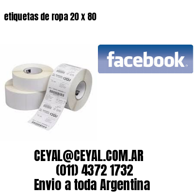 etiquetas de ropa 20 x 80